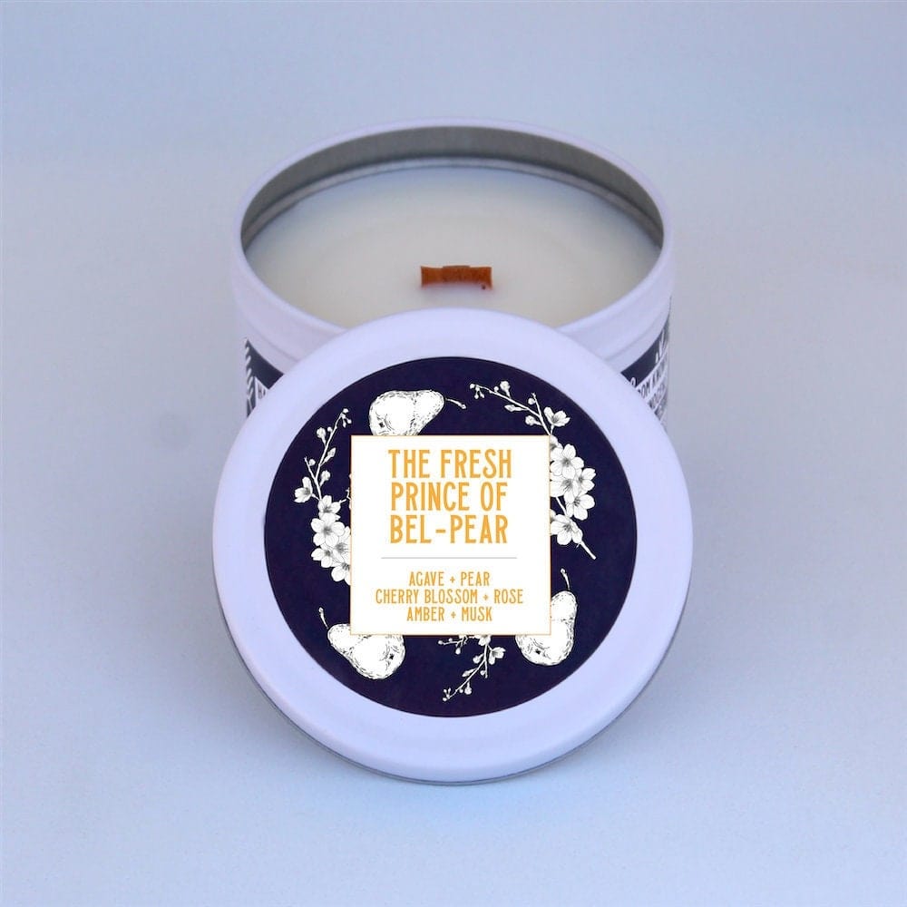 Rose &amp; Pear Tin Candle (The Fresh Prince Of Bel-Pear)