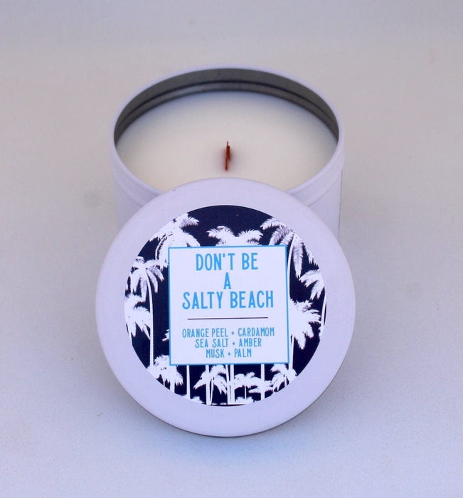 Sea Salt & Cardamom Tin Candle (Don't Be A Salty Beach)