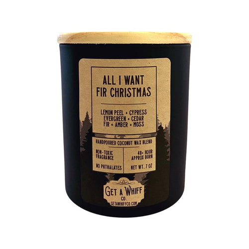 Christmas Tree (All I Want Fir Christmas) Matte Jar Candle