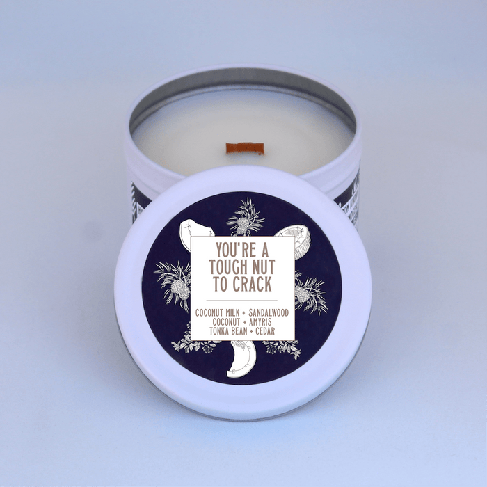 Coconut & Santal Tin Candle (You're A Tough Nut To Crack)