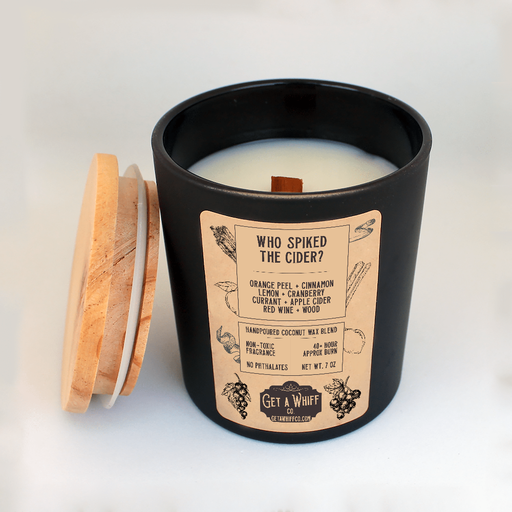 Orange & Apple Crackling Wooden Wick Scented Candle Made With Coconut Wax (Who Spiked The Cider)
